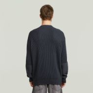 Picture of G-STAR MEN'S WOVEN MIX R KNITTED SWEATER IN DARK BLUE 3