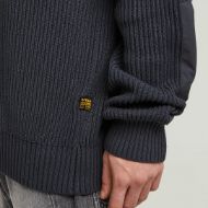 Picture of G-STAR MEN'S WOVEN MIX R KNITTED SWEATER IN DARK BLUE 5