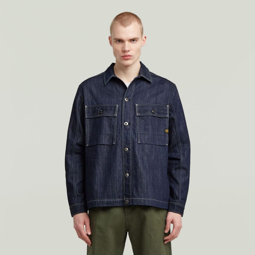 Picture of G-STAR MEN'S MOSA OVERSHIRT IN DARK BLUE