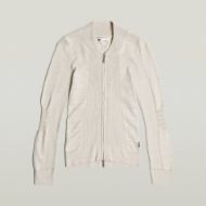 Picture of G-STAR WOMEN'S 3D BIKER KNIT SLIM FULL ZIP SWEATER IN BEIGE 6
