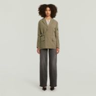 Picture of G-STAR WOMEN'S 3D BIKER KNIT SLIM FULL ZIP SWEATER IN BEIGE 5