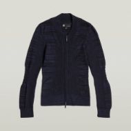 Picture of G-STAR WOMEN'S 3D BIKER KNIT SLIM FULL ZIP SWEATER IN DARK BLUE 6