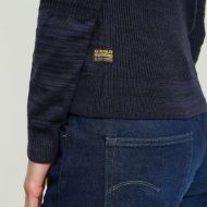 Picture of G-STAR WOMEN'S 3D BIKER KNIT SLIM FULL ZIP SWEATER IN DARK BLUE 4