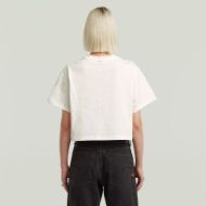 Picture of G-STAR WOMEN'S FELT LOGO BOXY T-SHIRT IN WHITE 2