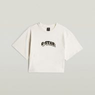 Picture of G-STAR WOMEN'S FELT LOGO BOXY T-SHIRT IN WHITE 6