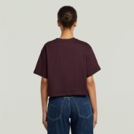 Picture of G-STAR WOMEN'S FELT LOGO BOXY T-SHIRT IN PURPLE 3