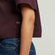 Picture of G-STAR WOMEN'S FELT LOGO BOXY T-SHIRT IN PURPLE 4