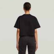 Picture of G-STAR WOMEN'S FELT LOGO BOXY T-SHIRT IN BLACK 3
