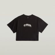 Picture of G-STAR WOMEN'S FELT LOGO BOXY T-SHIRT IN BLACK 6