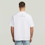 Picture of G-STAR MEN'S ARCHIVE PRINT BOXY T-SHIRT IN WHITE EMERGENCY OXYGEN 2