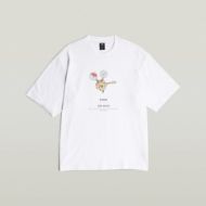 Picture of G-STAR MEN'S ARCHIVE PRINT BOXY T-SHIRT IN WHITE GAS VALVE 5