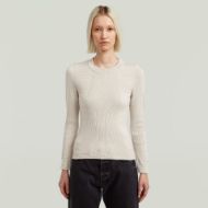 Picture of G-STAR WOMEN'S 3D BIKER KNIT SLIM R KNITTED SWEATER IN BEIGE 1