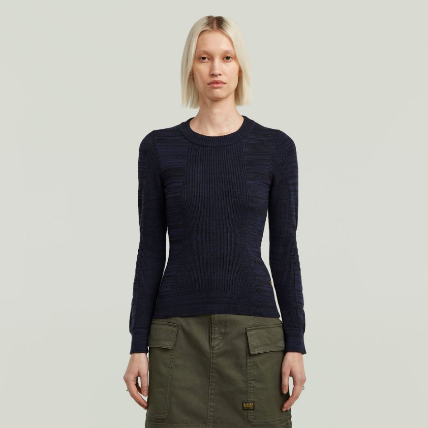 Picture of G-STAR WOMEN'S 3D BIKER KNIT SLIM R KNITTED SWEATER IN MULTI