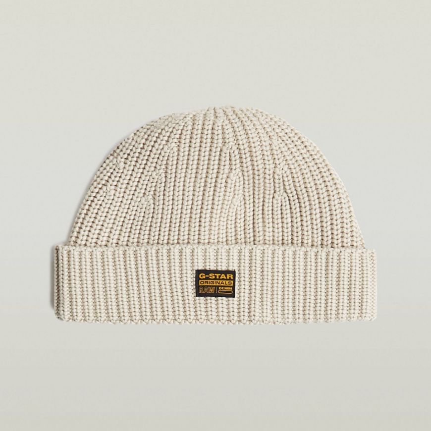 Picture of G-STAR MEN'S ORIGINALS FISHERMAN BEANIE IN WHITE