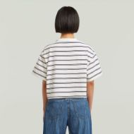 Picture of G-STAR WOMEN'S A LINE STRIPE BOXY T-SHIRT IN OSAKA BLUE/GRANITE GREEN DOUBLE STRIPE 3