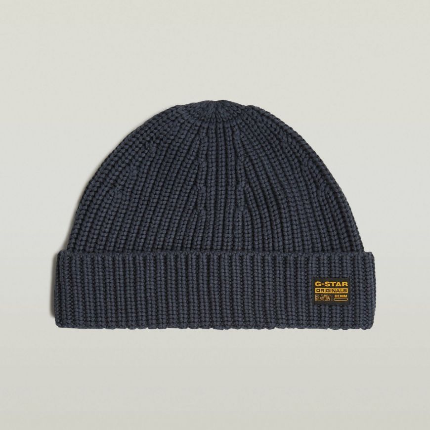 Picture of G-STAR MEN'S ORIGINALS FISHERMAN BEANIE IN DARK BLUE