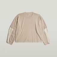 Picture of G-STAR WOMEN'S WASHED 3D MIX OVERSIZED TOP IN BEIGE 6