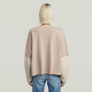 Picture of G-STAR WOMEN'S WASHED 3D MIX OVERSIZED TOP IN BEIGE 2