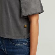 Picture of G-STAR WOMEN'S WASHED MIX BOXY CROPPED T-SHIRT IN BLACK 4