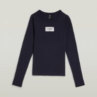 Picture of G-STAR WOMEN'S EMBRO PATCH SLIM TOP IN DARK BLUE 6