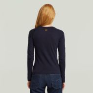 Picture of G-STAR WOMEN'S EMBRO PATCH SLIM TOP IN DARK BLUE 2