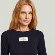 Picture of G-STAR WOMEN'S EMBRO PATCH SLIM TOP IN DARK BLUE 3