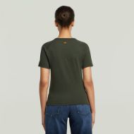 Picture of G-STAR WOMEN'S EMBRO PATCH SLIM T-SHIRT IN ASFALT 3