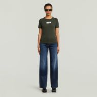 Picture of G-STAR WOMEN'S EMBRO PATCH SLIM T-SHIRT IN ASFALT 5