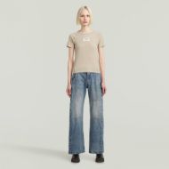 Picture of G-STAR WOMEN'S EMBRO PATCH SLIM T-SHIRT IN BEIGE 5