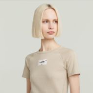 Picture of G-STAR WOMEN'S EMBRO PATCH SLIM T-SHIRT IN BEIGE 4