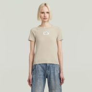 Picture of G-STAR WOMEN'S EMBRO PATCH SLIM T-SHIRT IN BEIGE 1