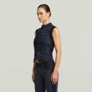 Снимка на G-STAR ДАМСКИ ЕЛЕК PITCHED HEM SLIM VEST PM 2.0 В ТЪМНОСИНЬО 2