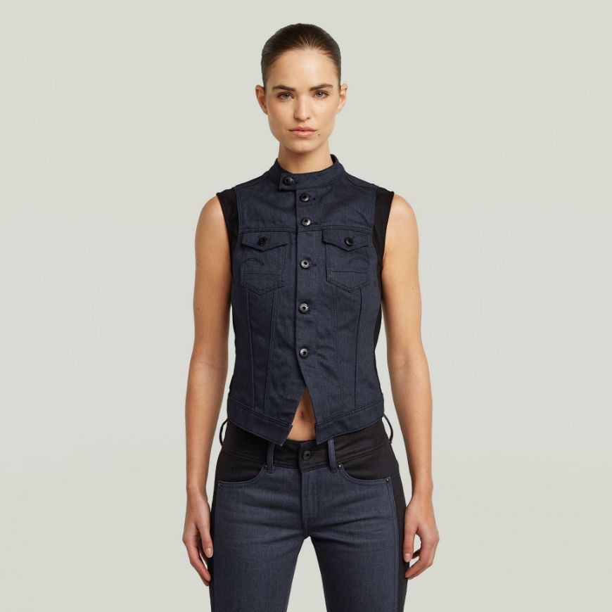 Снимка на G-STAR ДАМСКИ ЕЛЕК PITCHED HEM SLIM VEST PM 2.0 В ТЪМНОСИНЬО