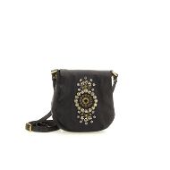 Picture of CAMPOMAGGI WOMEN'S BELLA DI NOTTE SMALL CROSSBODY LEATHER BAG WITH STUDS IN GREY 1