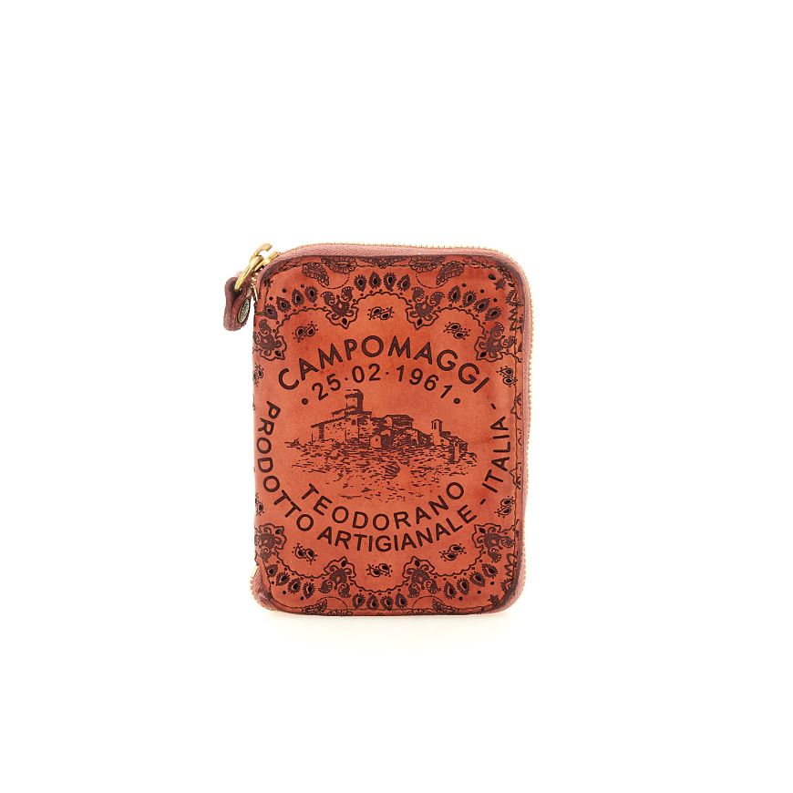 Снимка на CAMPOMAGGI FLORIANA ДАМСКО ЛАЗЕРНО ГРАВИРАНО КОЖЕНО ПОРТМОНЕ В ОРАНЖЕВО