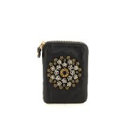 Picture of CAMPOMAGGI WOMEN'S BELLA DI NOTTE LEATHER WALLET WITH STUDS IN BLACK 1