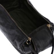 Picture of CAMPOMAGGI MEN'S SANTARCANGELO TOILETRY BAG IN BLACK LEATHER 8