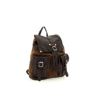 Picture of CAMPOMAGGI MEN'S MERCURIO LEATHER BACKPACK IN BROWN 2