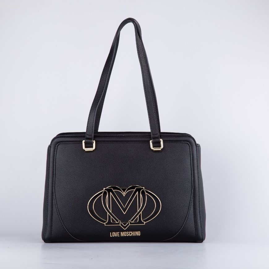 Снимка на LOVE MOSCHINO ДАМСКА ШОПЪР ЧАНТА С ЛОГО В ЧЕРНО