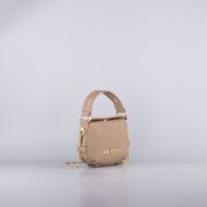 Picture of LOVE MOSCHINO WOMEN'S BUCKLED UP MINI BAG WITH CHAIN IN BEIGE 2