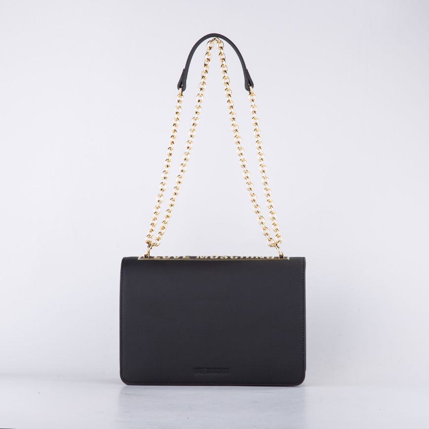 Picture of LOVE MOSCHINO WOMEN'S CHIC SHOULDER BAG WITH CHAIN IN BLACK