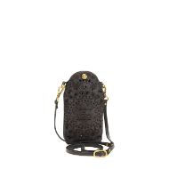 Picture of CAMPOMAGGI WOMEN'S FLORIANA LASER CUT LEATHER PHONE BAG IN GREY 3