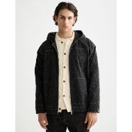 Picture of SCOTCH&SODA MEN'S HOODED DENIM JACKET - BLACK SNOW 4