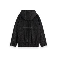 Picture of SCOTCH&SODA MEN'S HOODED DENIM JACKET - BLACK SNOW 2
