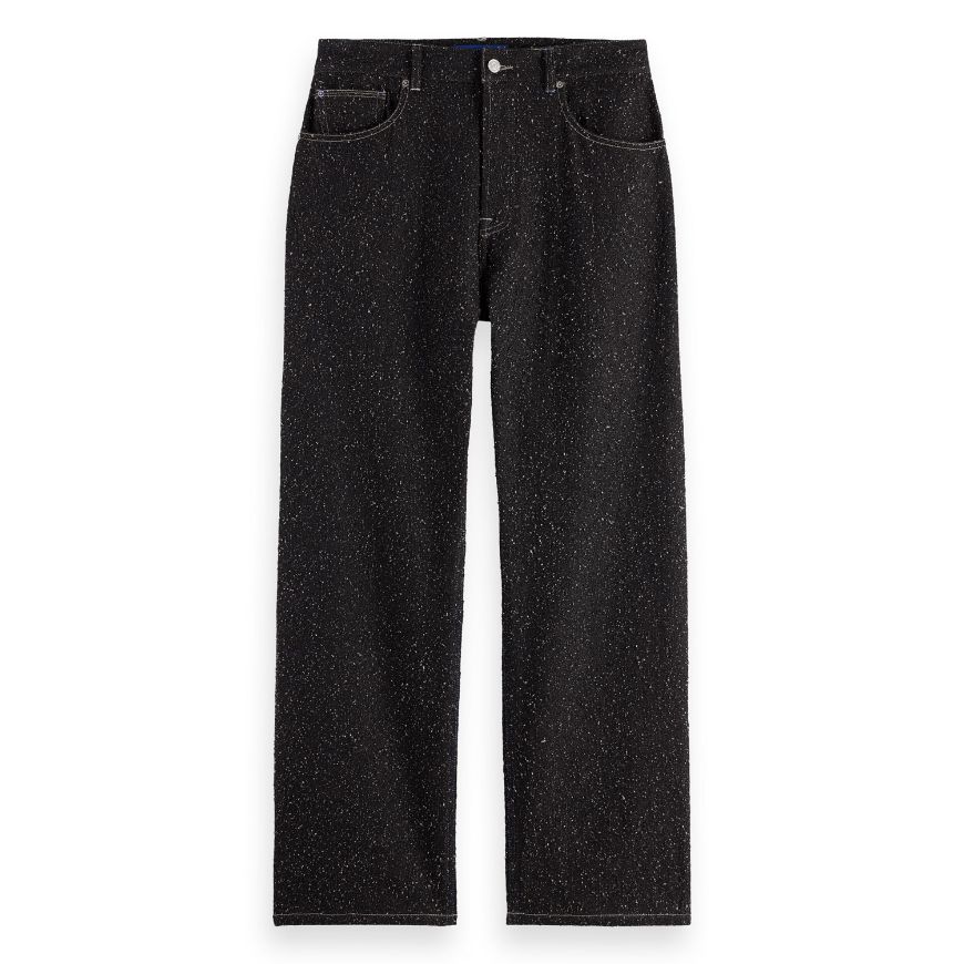 Снимка на SCOTCH&SODA MEN'S THE PITCH LOOSE JEANS - BLACK SNOW