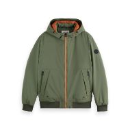 Picture of SCOTCH&SODA MEN'S HOODED SOFTSHELL PADDED JACKET IN DARK BEIGE 1