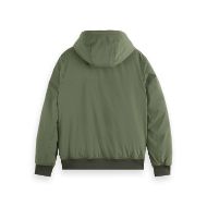 Picture of SCOTCH&SODA MEN'S HOODED SOFTSHELL PADDED JACKET IN DARK BEIGE 2