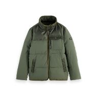 Picture of SCOTCH&SODA MEN'S HOODED PUFFER JACKET IN GREEN 3