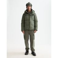 Picture of SCOTCH&SODA MEN'S HOODED PUFFER JACKET IN GREEN 8
