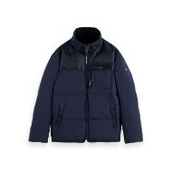 Picture of SCOTCH&SODA MEN'S HOODED PUFFER JACKET IN NAVY 3